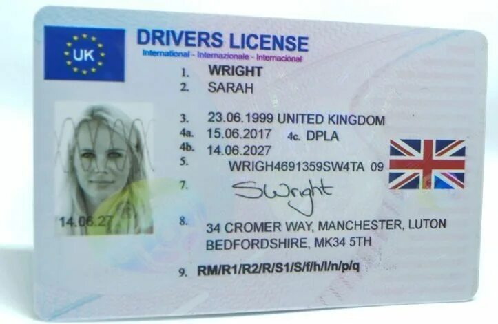 Uk Driver License. Id uk