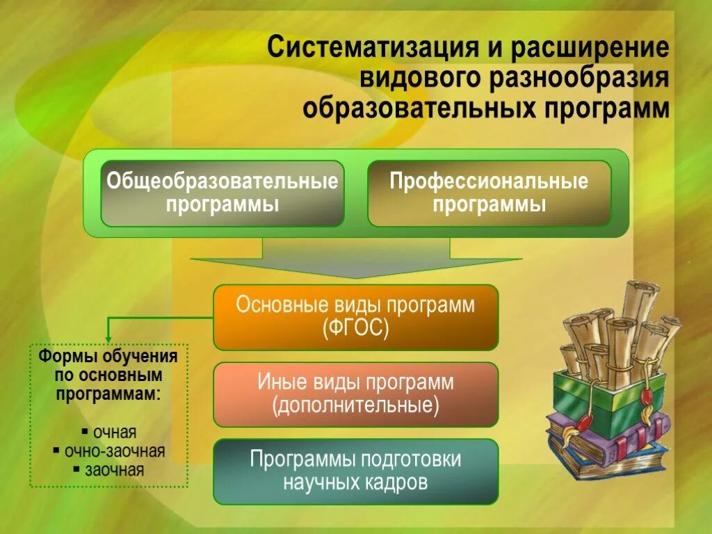 Многообразие образовательных программ. Иные виды образовательных программ. Закон об образовании. Тип программы. Разнообразие образовательных средств.