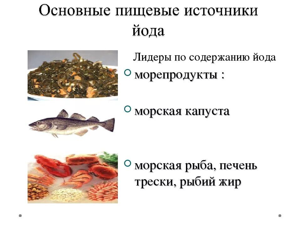 Наличие йода. Основные пищевые источники йода. В морепродуктах содержится йод. Содержание йода в продуктах. Природные источники йода.