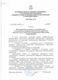 Финансовый аудит приказ
