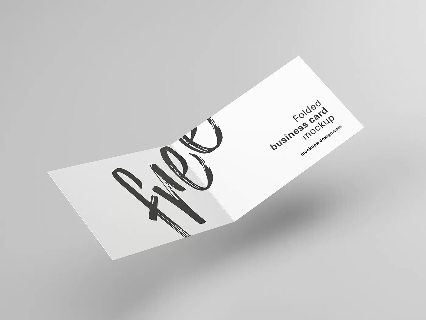 Складная визитка. Folded business card mockup. Карточки с именами на стол. Складная визитная карточка. Визитка книжка.