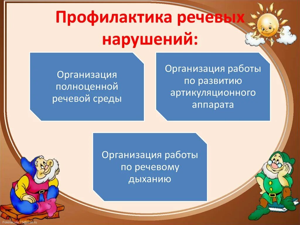 Профилактика развития речи