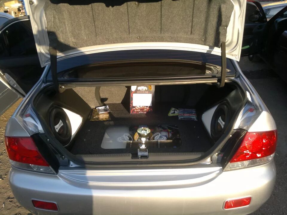 Бокс в багажник. - Mitsubishi Lancer X, 1 л, 2009 года аксессуары DRIVE2