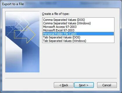 Export file