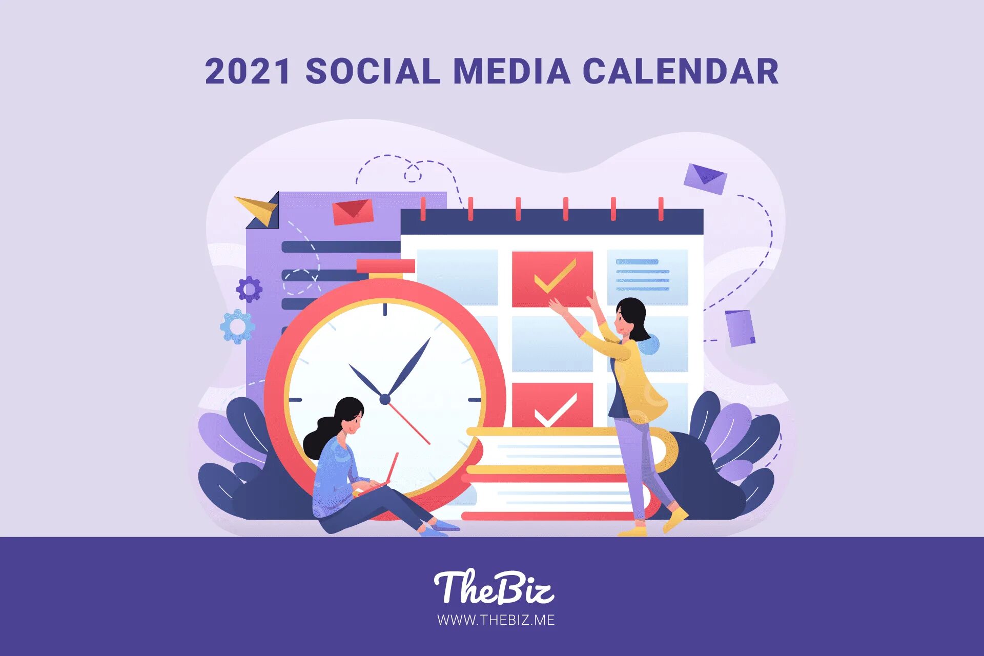 Society 2021. Social Media 2021. Corporate Calendar with woman. Special Day in the Calendar.