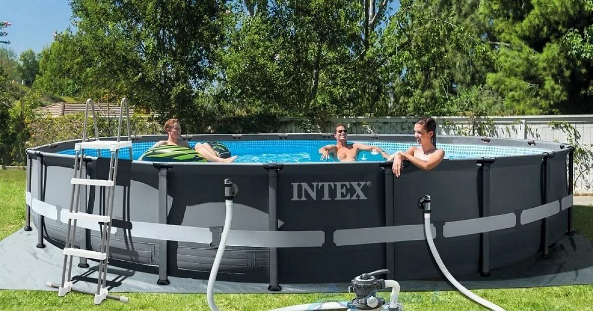 Бассейны intex ultra frame pools. Каркасный бассейн intex ultra frame xtr (круг) 5.49 х 1.32 м. каркасный бассейн intex ultra frame 28350. каркасный бассейн intex ultra frame xtr 5.49 х 2.74 х 1.32 м. бассейн intex ultra frame 28350/54182.