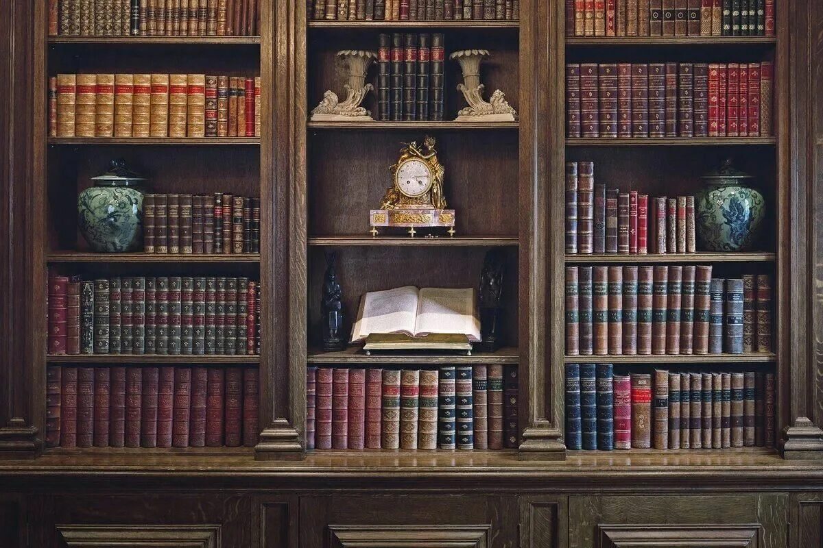 Набор модулных постеров для интерьера "Книга, книги, старые книги" 60x90 см. в т