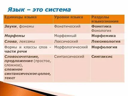 Языковые единицы литературного языка