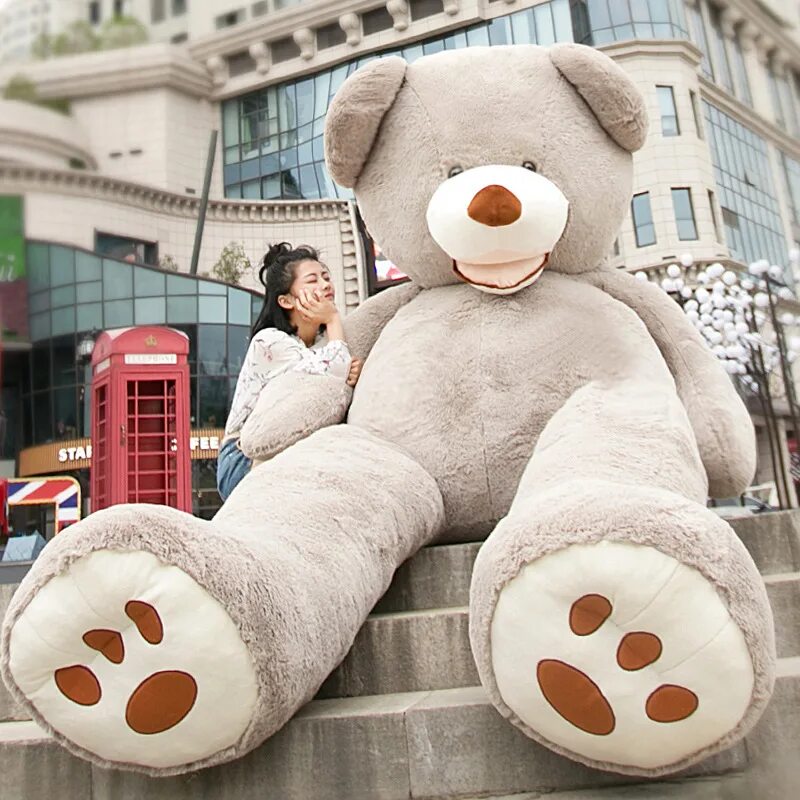 прикольные игрушки для детей. плюшевый мишка. плюшевый медведь 340см. мягкие игрушки мишки большие. большой плюшевый медведь.