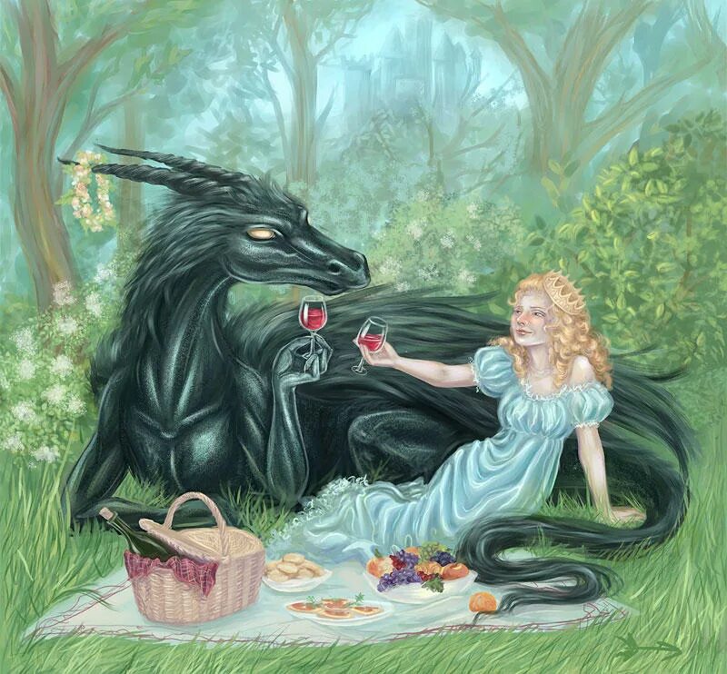 Добрая ведьма или бывшая жена дракона читать. Принцесса и дракон. Сказочный дракон. Девочка и дракон. Добрый дракон и девушка.