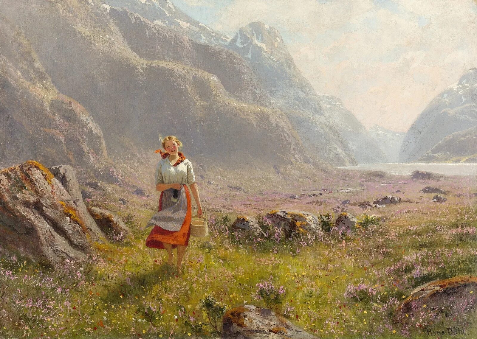 Девица даль. Ханс даль (1849-1937) ￼. норвежский художник hans dahl. норвежский живописец ханс даль (1849-1937). ханс андреас даль картины.