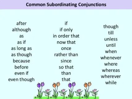 Subordinating conjunctions