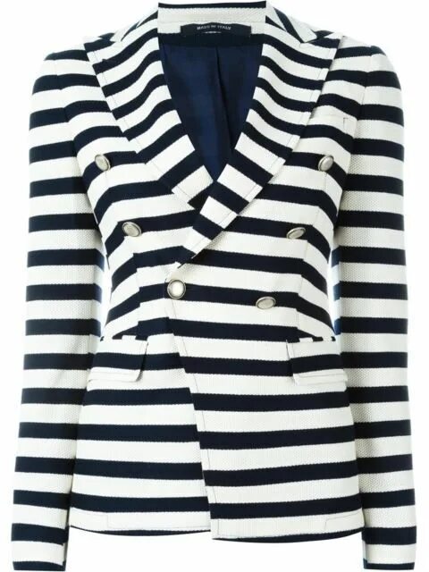 Maritime block stripe blazer navy/white - Women - bonprix.co.uk Navy fashion, Bl