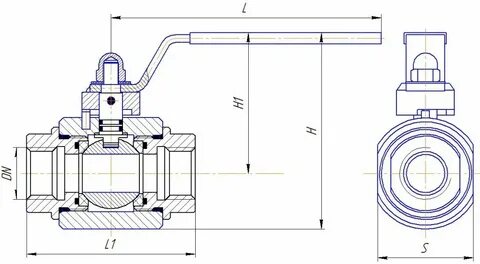 Вентиль 1 1 4 размеры