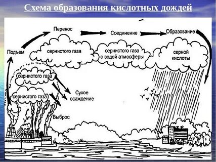 Источники образования кислотных дождей