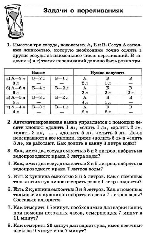 Имеется три сосуда. Задачи на переливание по информатике. Задачи на переливание. Задачи на переливание три сосуда. Задачи про переливание воды.