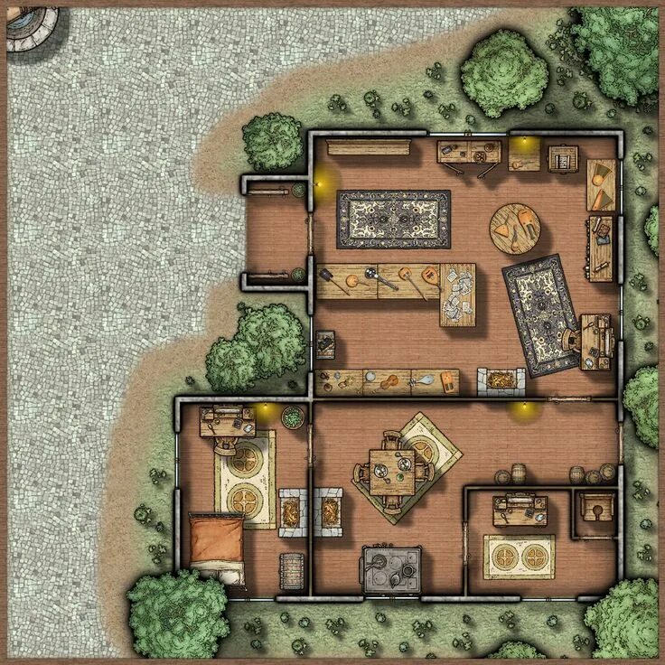 Как выглядит дом на карте GMorts Chaotica: D&D Curse of Strahd Part Two 'Death House'