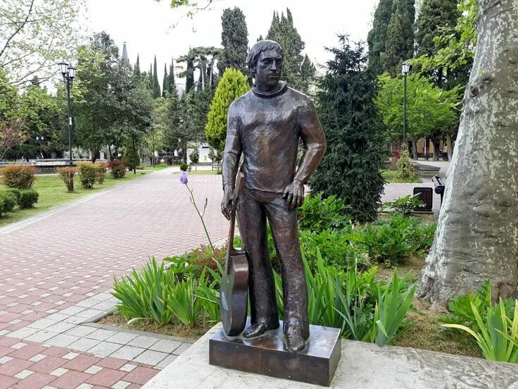 Panorama: Monument Of Archangel Michael, genre sculpture, Russia, Krasnodar Terr