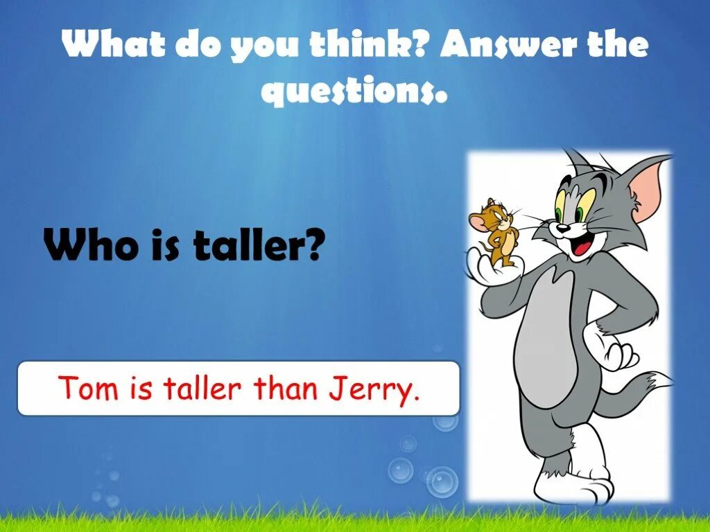 Tom taller. Comparatives презентация. Comparatives презентация том и Джерри. Comparatives Tom is. Who is Taller.
