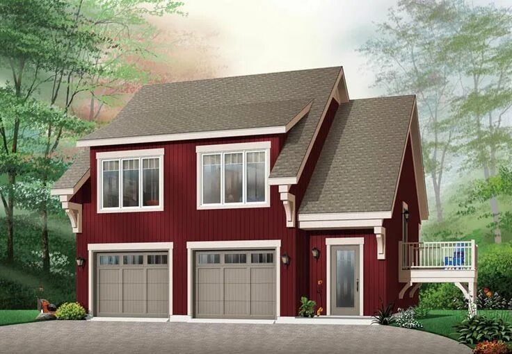 Plan 2252SL: Unique Carriage House Plan Carriage house plans, Garage apartment p