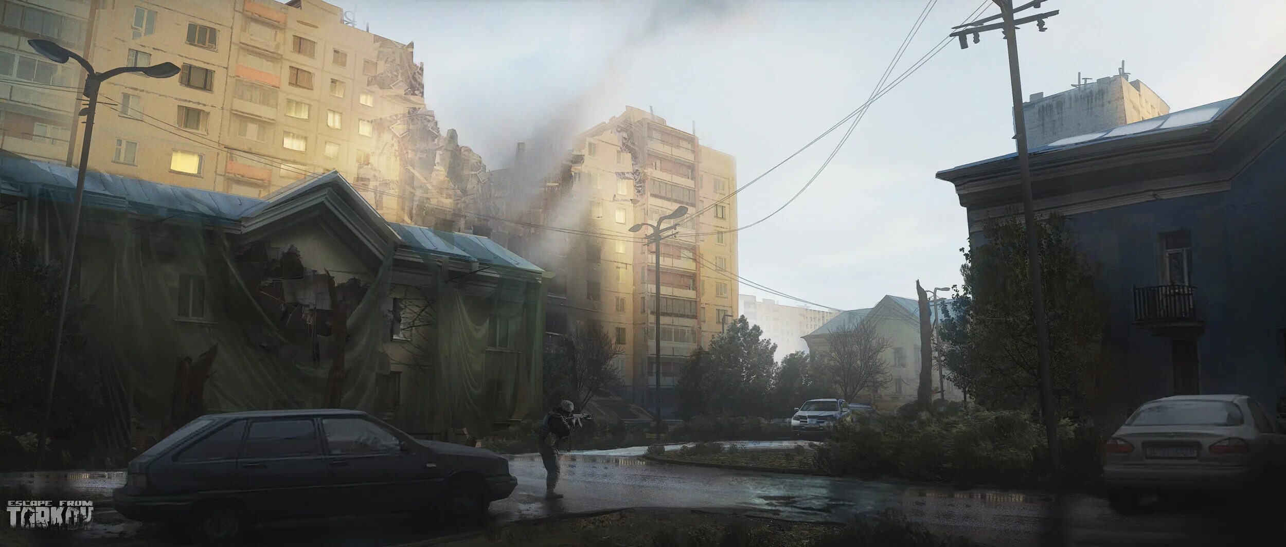 Escapes from tadc. Tarkov улицы таркова. escape from tarkov улицы. тарков город арт. город тарков норвинская область.