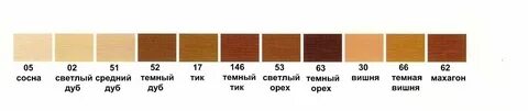 Цвета воска для дерева