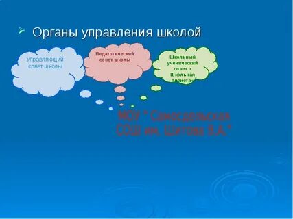 Электронная школа орган управления