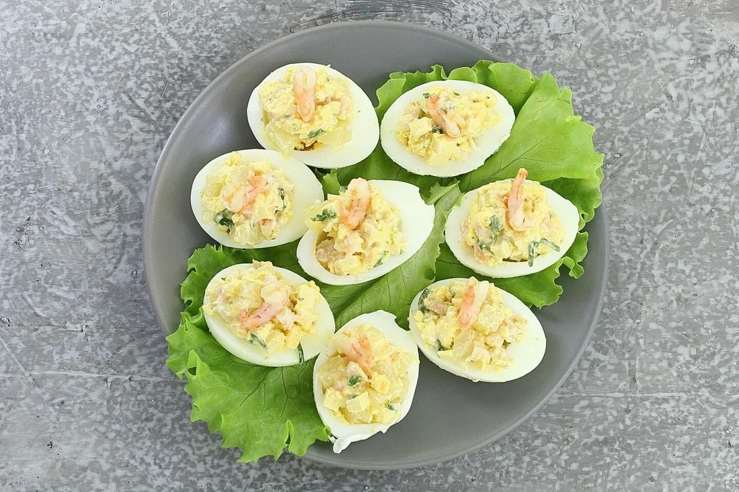 Яйца рецепты с пошаговыми фото. Яйца фаршированные креветками.