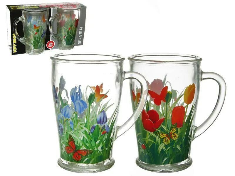 Магазин две чашки. Стеклянные крашенные кружки. Магазин две чашки. Двойная кружка. Магазин две чашки.