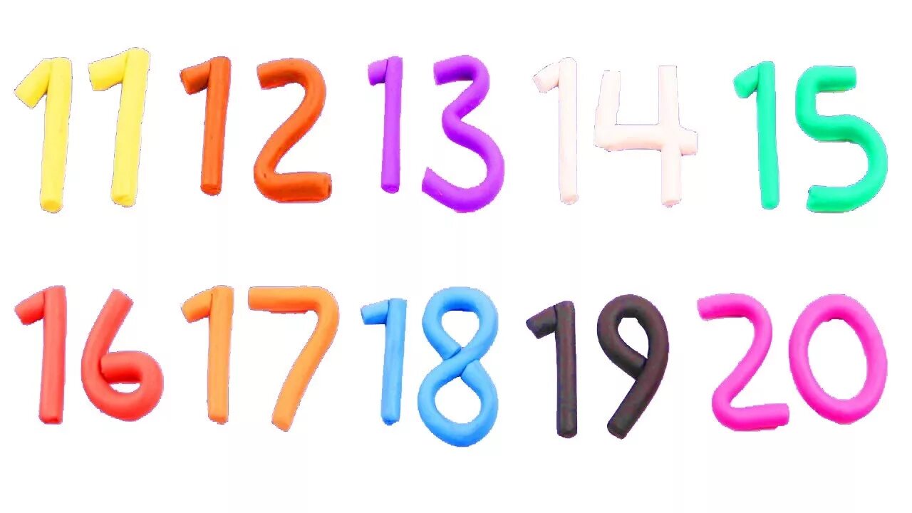 Numbers 11-20 Flashcards for Kids. Цифры 11-20. Цифры от 11 до 20. Numbers from 10 to 20 for Kids.