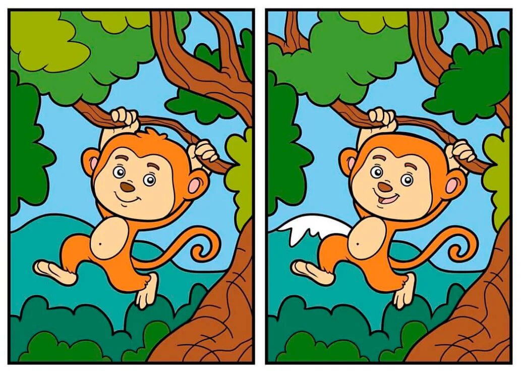 Найди отличия. Различия картины. Картины с отличиями. Найди отличия обезьяны.
