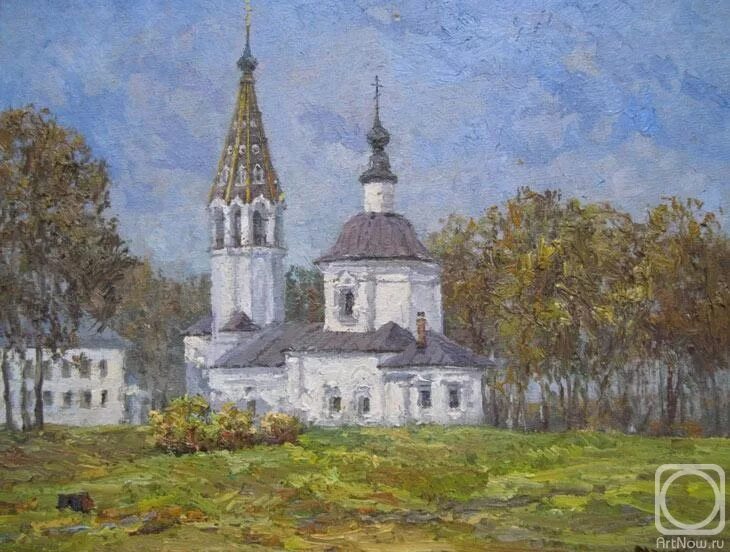 Левитан Церковь в Плесе картина. Плес Церковь Глазунов. Картина плес церковь