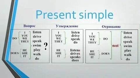 Present simple have has правила. Present simple have has правила