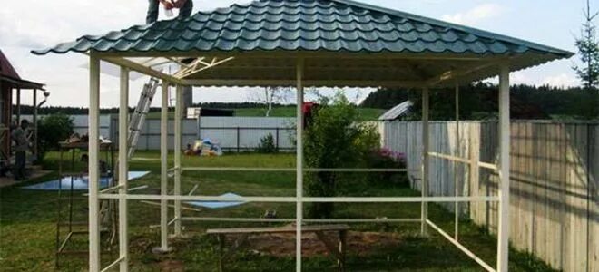 Беседка своими руками из металлической трубы Беседка своими руками из металлической трубы