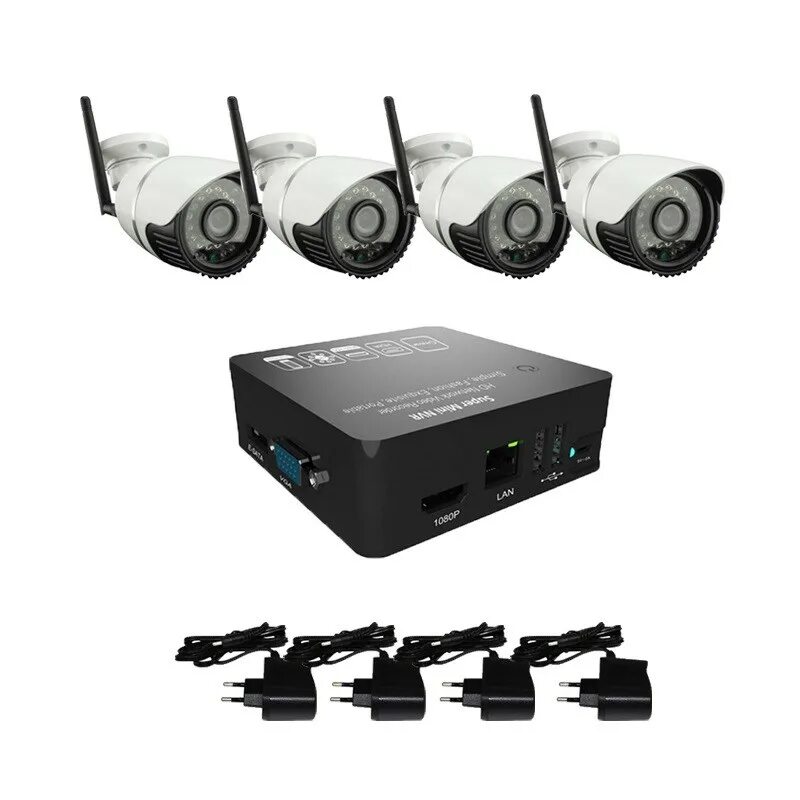 Айпиай видеонаблюдение. Беспроводная мини WIFI 1080p IP камера. NVR комплект ip67 WIFI видеонаблюдения. NVR-4 IP камеры (комплект).