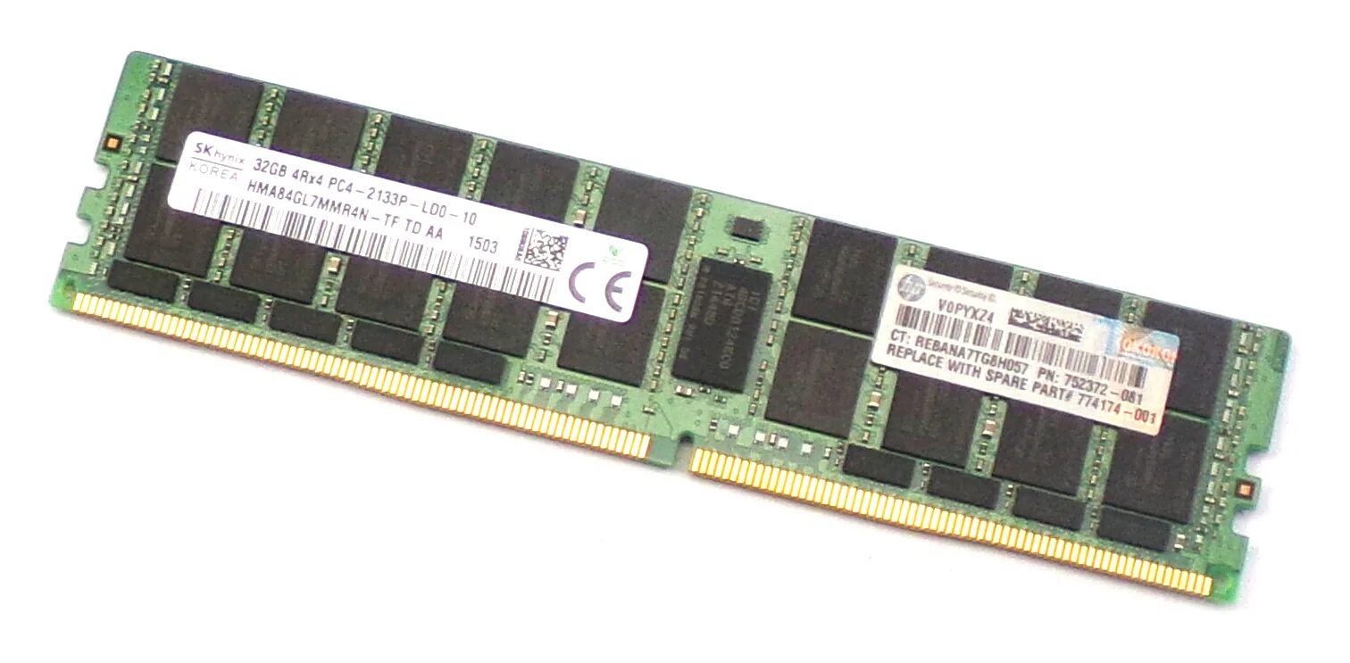 32 гб ddr4 ecc reg. 32gb ddr4 ecc ram. samsung ddr4 ecc reg. ddr4 2133. 3 774172-001b hpe 16gb pc4-2133p-r (ddr4-2133) dual-rank x4 registered memory for gen9, e5-2600v3 series шт. 12.