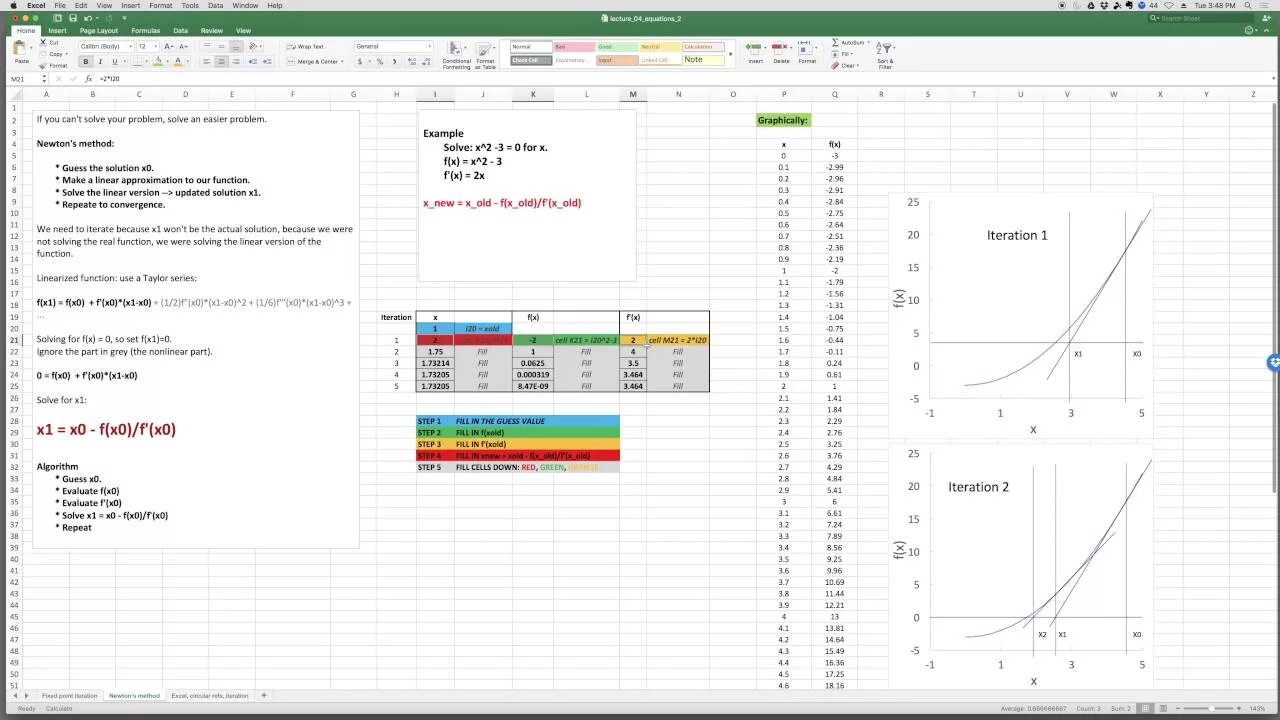Решение нелинейных уравнений в excel. Метод ньютона эксель. линейное уравнение в эксель. графическое решение уравнений в excel. решение уравнения методом ньютона в excel.