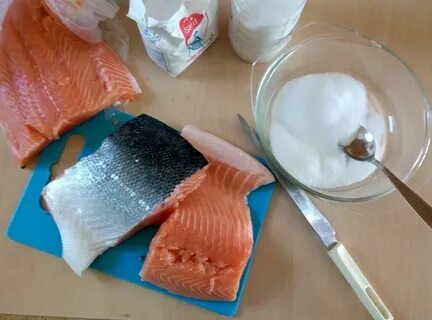 Форель соль и сахар