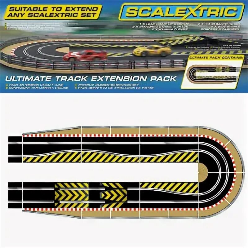 Extended tracks. Scalextric track. C-track диаметр.
