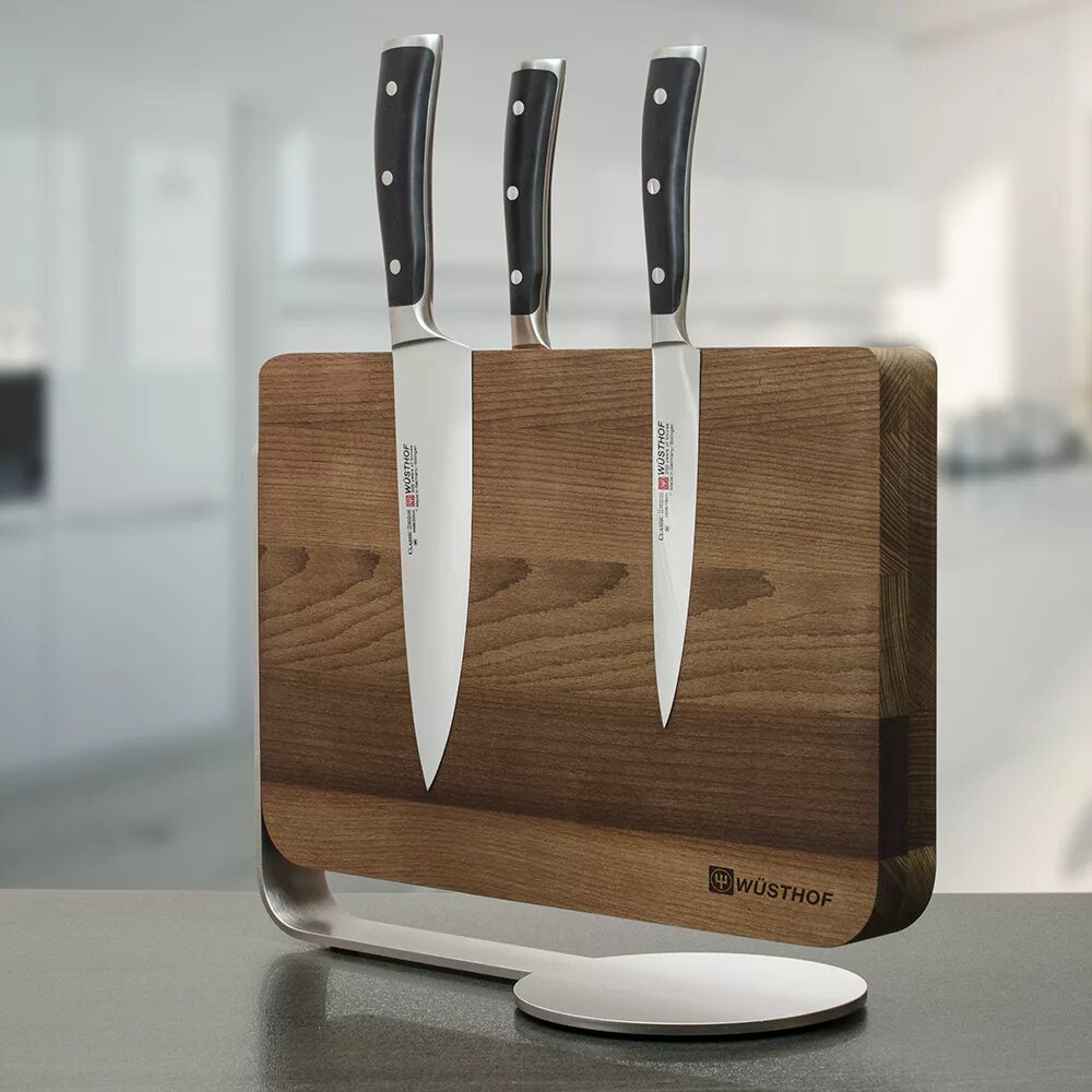 Деревянные кухонные ножи. Wuesthof Knife Blocks 7231. Wuesthof 7231. Магнитная подставка для ножа Wusthof. Подставка магнитная Knife Blocks.