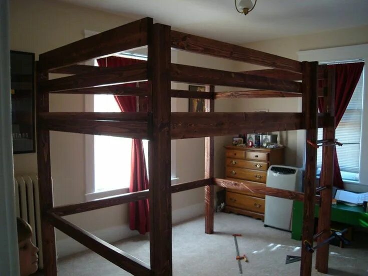 College Bed Loft (Twin XL) Loft bed plans, Lofted dorm beds, Loft bunk beds
