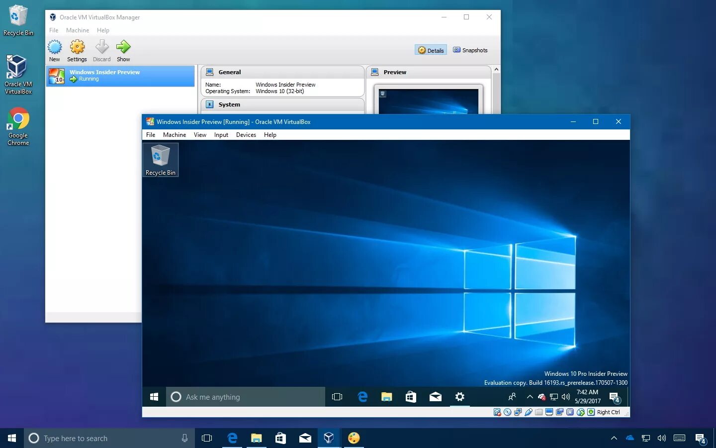 Oracle virtualbox xp
