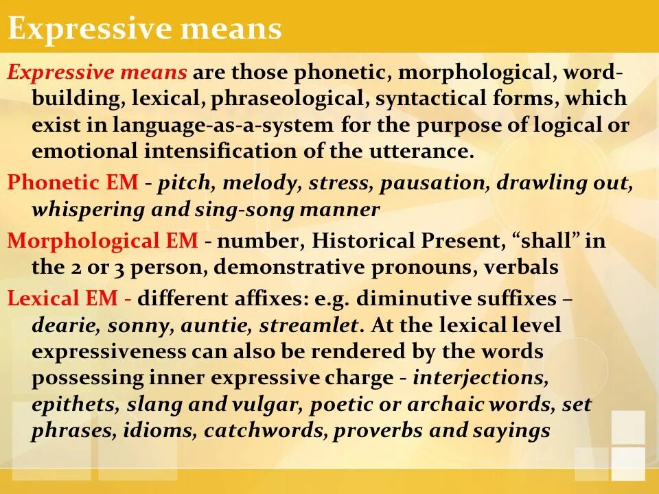 Express meaning. Expressive language means. Lexical expressive means. Expressive means примеры. Expressive means in stylistics are.