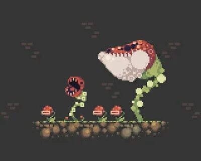 Пиксельная игра монстр