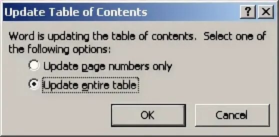 Update table