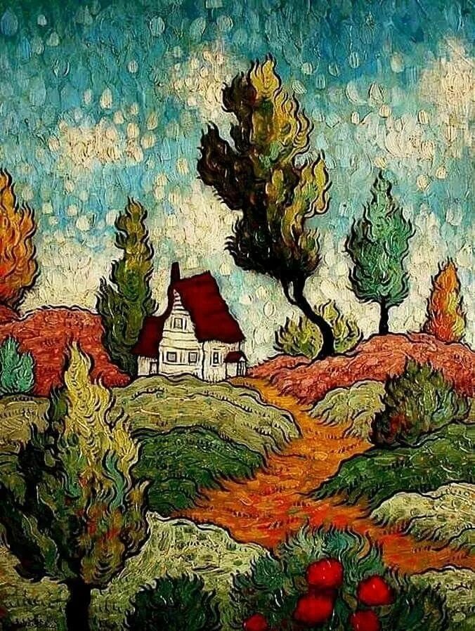 Пейзаж в овере после дождя ван. Mark briscoe картины. марк дрейк-бриско. пейзажи ван гога. ван гог пейзажи.