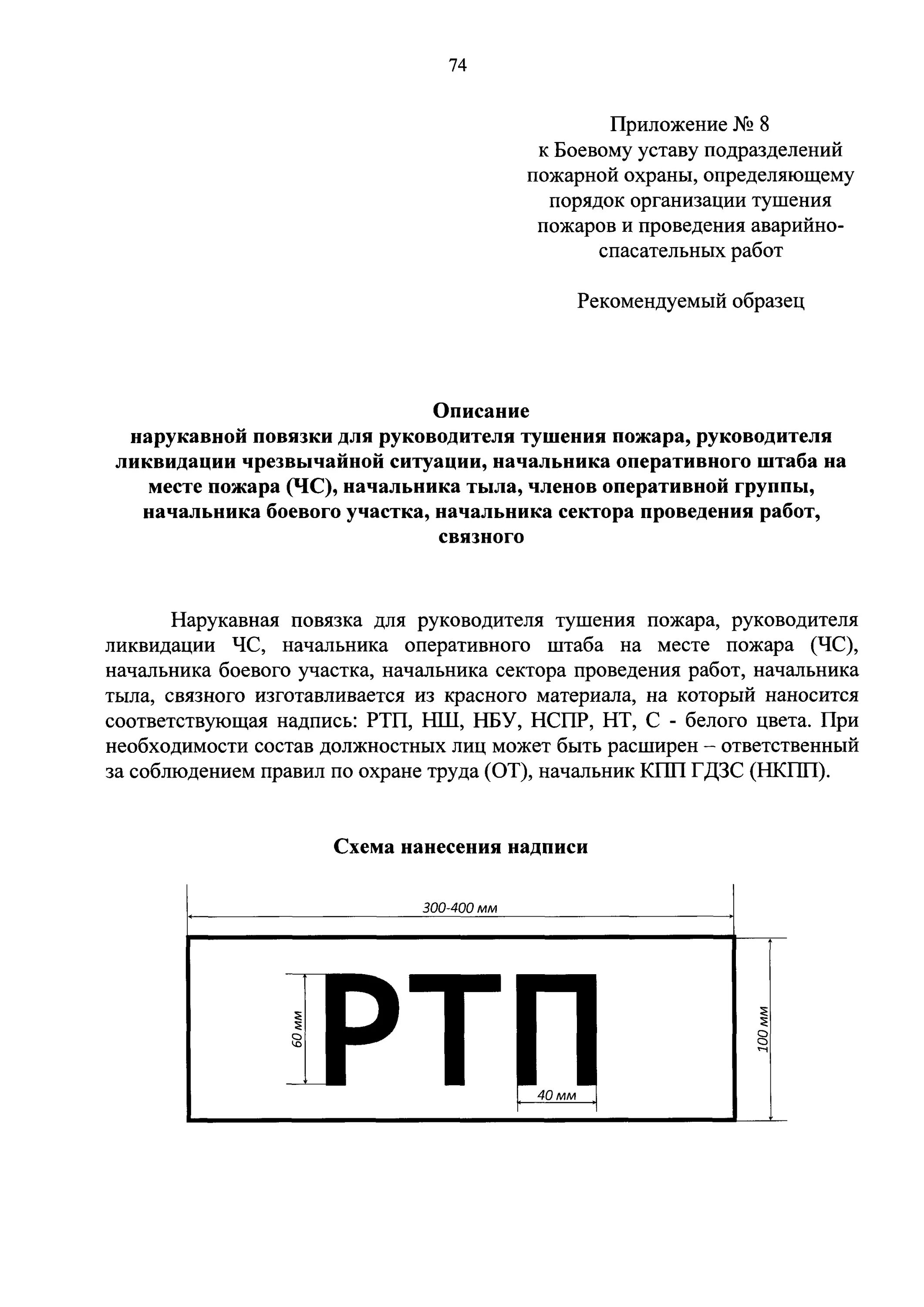 Утверждении боевого устава подразделений пожарной охраны