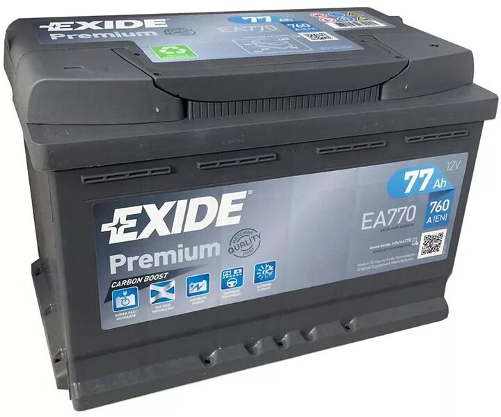 Аккумуляторы 770. Exide ea770. exide premium ea770. exide premium ea770 (77r). ea770 exide батарея аккумуляторная &quot;premium&quot;, 12в 77ач.
