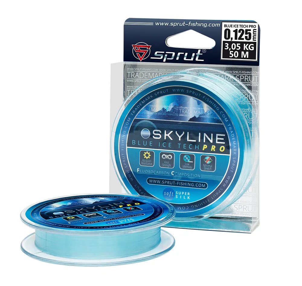 Леска Sprut Skyline 3d Fluorocarbon 30m. Леска зимняя "Sprut" Skyline Fluorocarbon Composition ICETECH Pro (Neon/0,105mm/2,15kg/50m). Леска зимняя "Sprut" Skyline Fluorocarbon Composition ICETECH Pro (Pink/0,105mm/2,15kg/50m). Леска зимняя "Sprut" Skyline Fluorocarbon Composition Classic (Silver/0,105mm/1,95kg/30m).