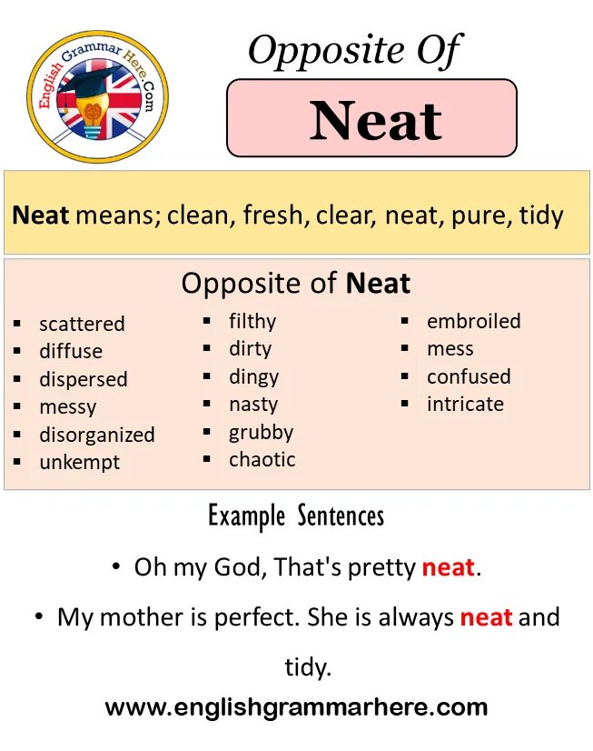 Neat antonyms. Neat антоним на английском. Opposite to neat. Neat перевод.